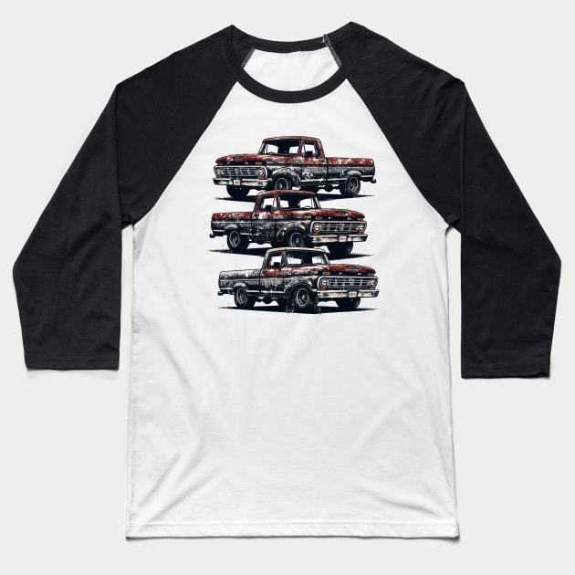 Ford F100 Baseball T-Shirt by Vehicles-Art